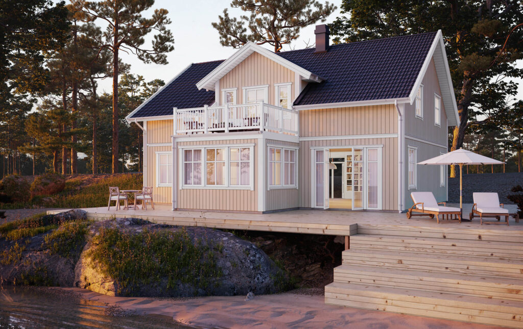 Nyckelfärdigt fritidshus från Lyckebohus - platsbyggt och anpassat efter dina önskemål.